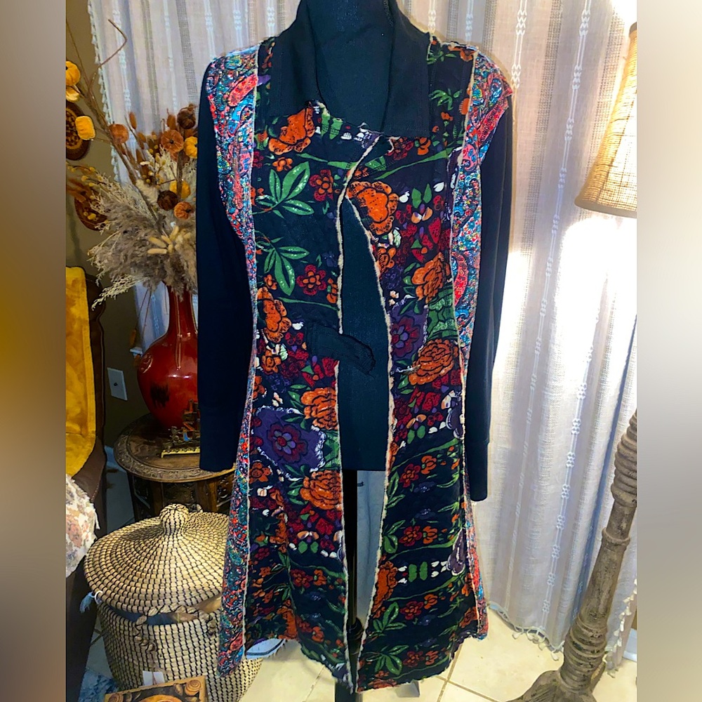 Vintage Concepts Floral Multicolor Women's Coat